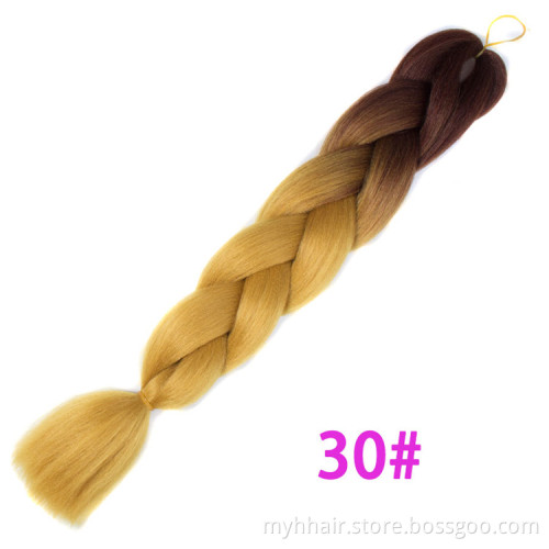 Wholesale Synthetic hair Bulk Crochet Hair 24 inch Ombre Braiding Hair for Women extension Wholesale Cheap Jumbo Braid